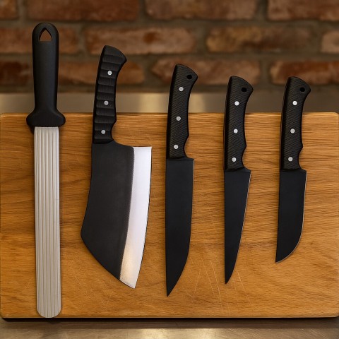 Profesyonel Kasap Seti Karadayı (Satır+Masat+Çanta)