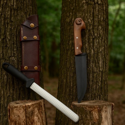 Profesyonel Koçbaşlı Kurban Bıçağı+Masat 