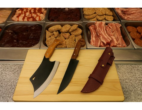 Profesyonel Koçbaşlı Kurban Bıçağı+Satır