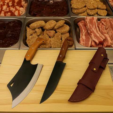 Profesyonel Koçbaşlı Kurban Bıçağı+Satır