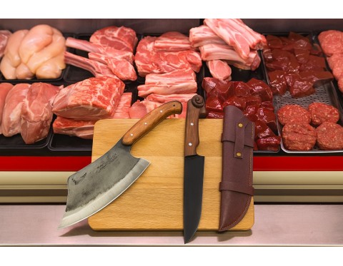 Profesyonel Koçbaşlı Kurban Bıçağı+Satır