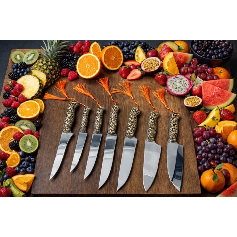 7Lİ  KÜTÜKLÜKLÜ MUTFAK BIÇAĞI 