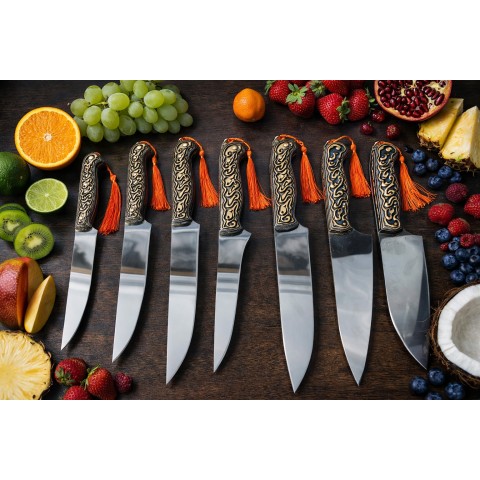 7Lİ  KÜTÜKLÜKLÜ MUTFAK BIÇAĞI 