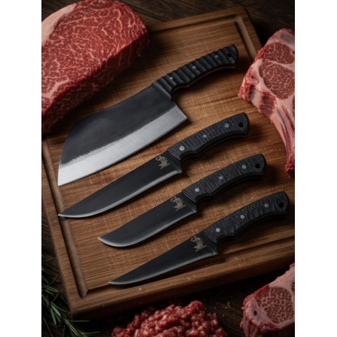 Profesyonel Kasap Seti Karadayı (Satır+Masat+Çanta)