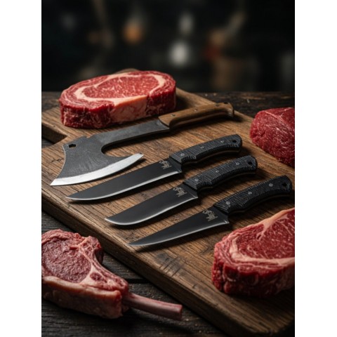 Profesyonel Kasap Seti Karadayı (Masat+Balta)