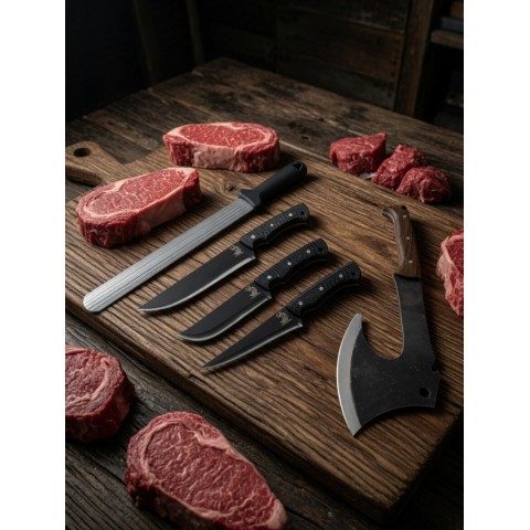 Profesyonel Kasap Seti Karadayı (Masat+Balta)